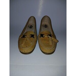 JA Natural Cork Loafers Tasseled Accents Made in Portugal Womens Size 37 or 6.5
